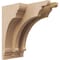 Ekena Millwork 4"W x 4"D x 8"H Wide Hughes Rough Cedar Woodgrain TimberThane Corbel, Primed Tan CORUR04X04X08HUGRCPR - alternate 1